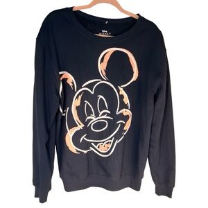 Disney Black and Orange Mickey Mouse Sweatshirt. NWOT